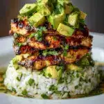 Honey Lime Chicken & Avocado Rice Stack Recipe