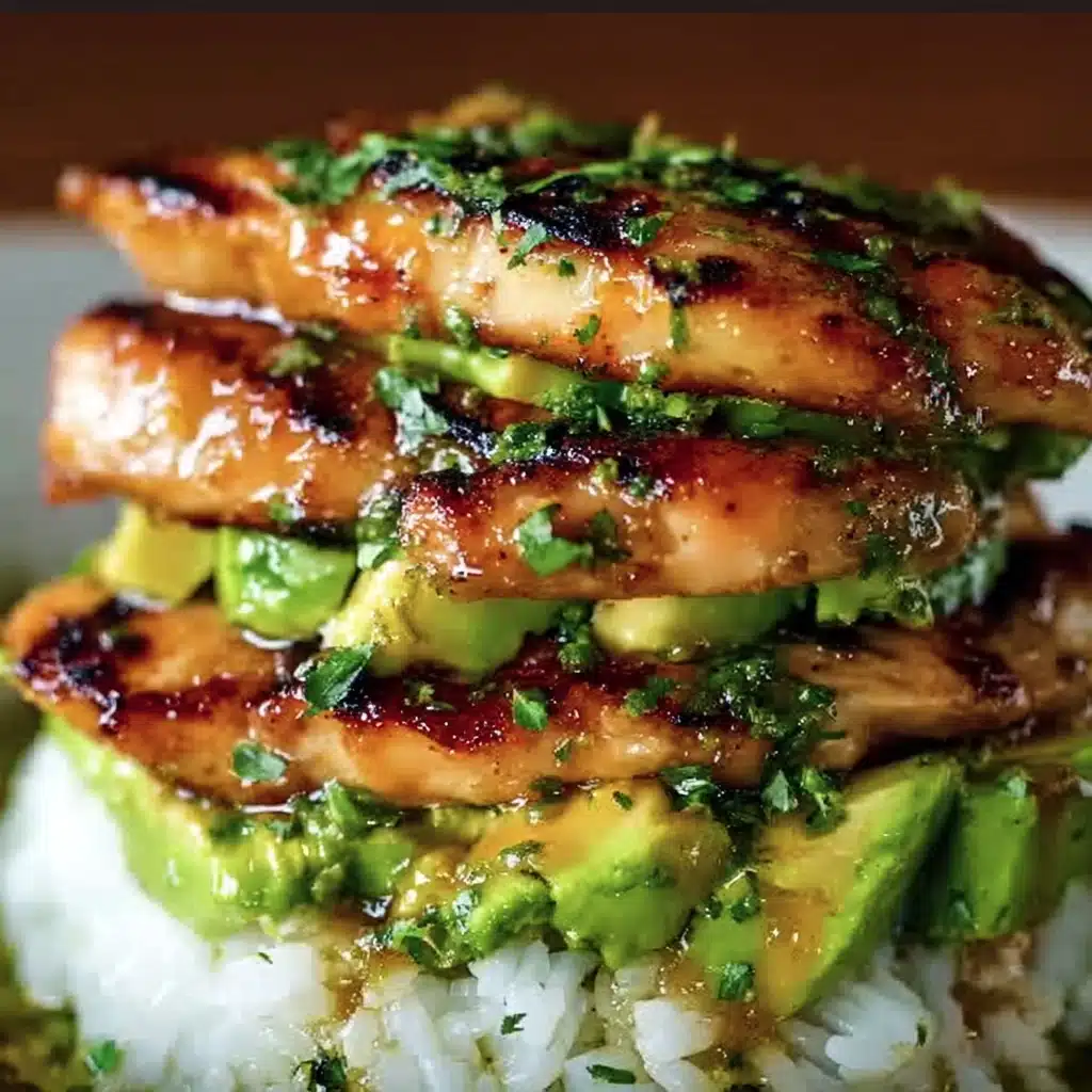 Honey Lime Chicken & Avocado Rice Stack Recipe - Recipe Image