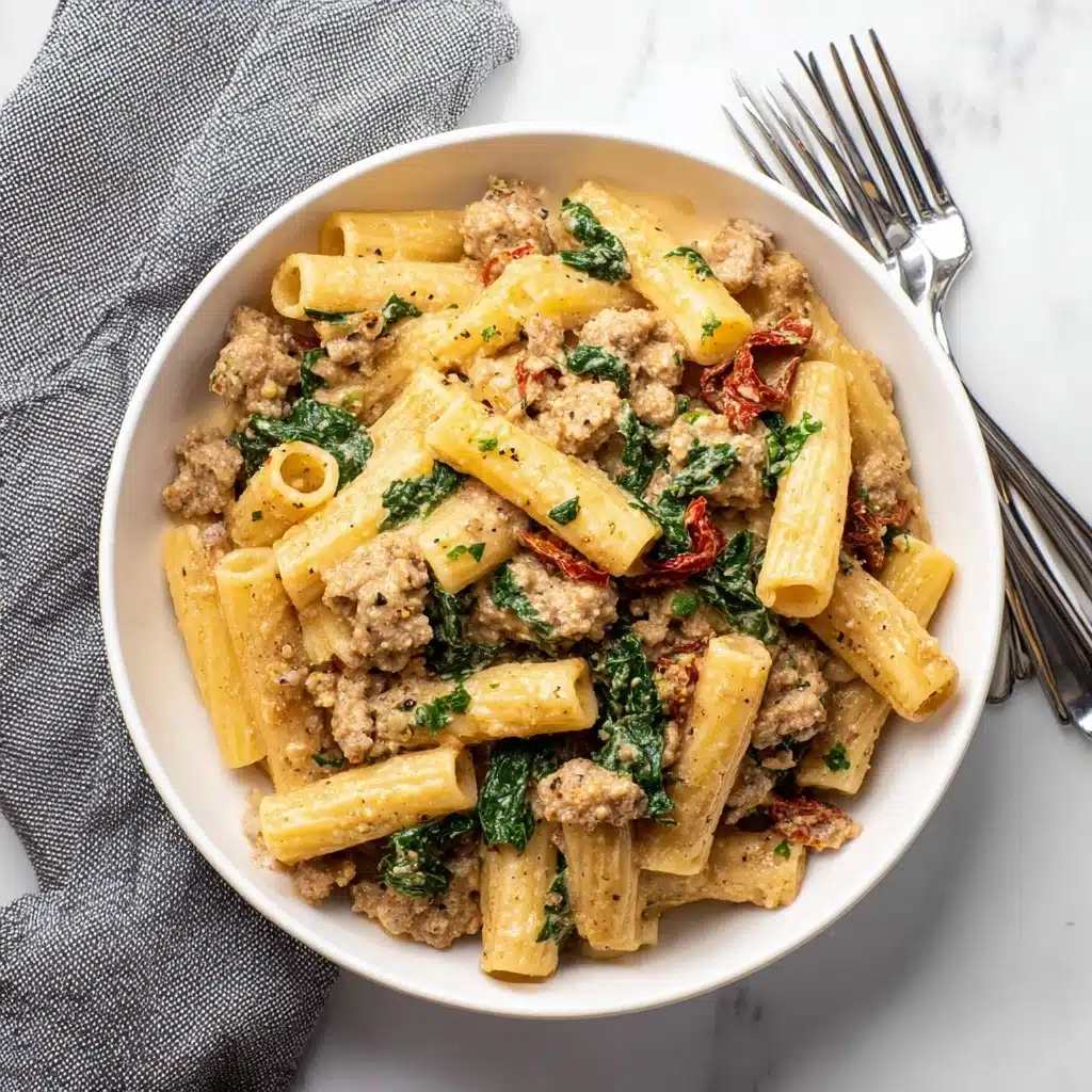Creamy Tuscan Sausage Pasta Recipe - Recipe Image