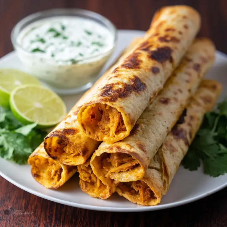 Oven Baked Chicken Taquitos Recipe