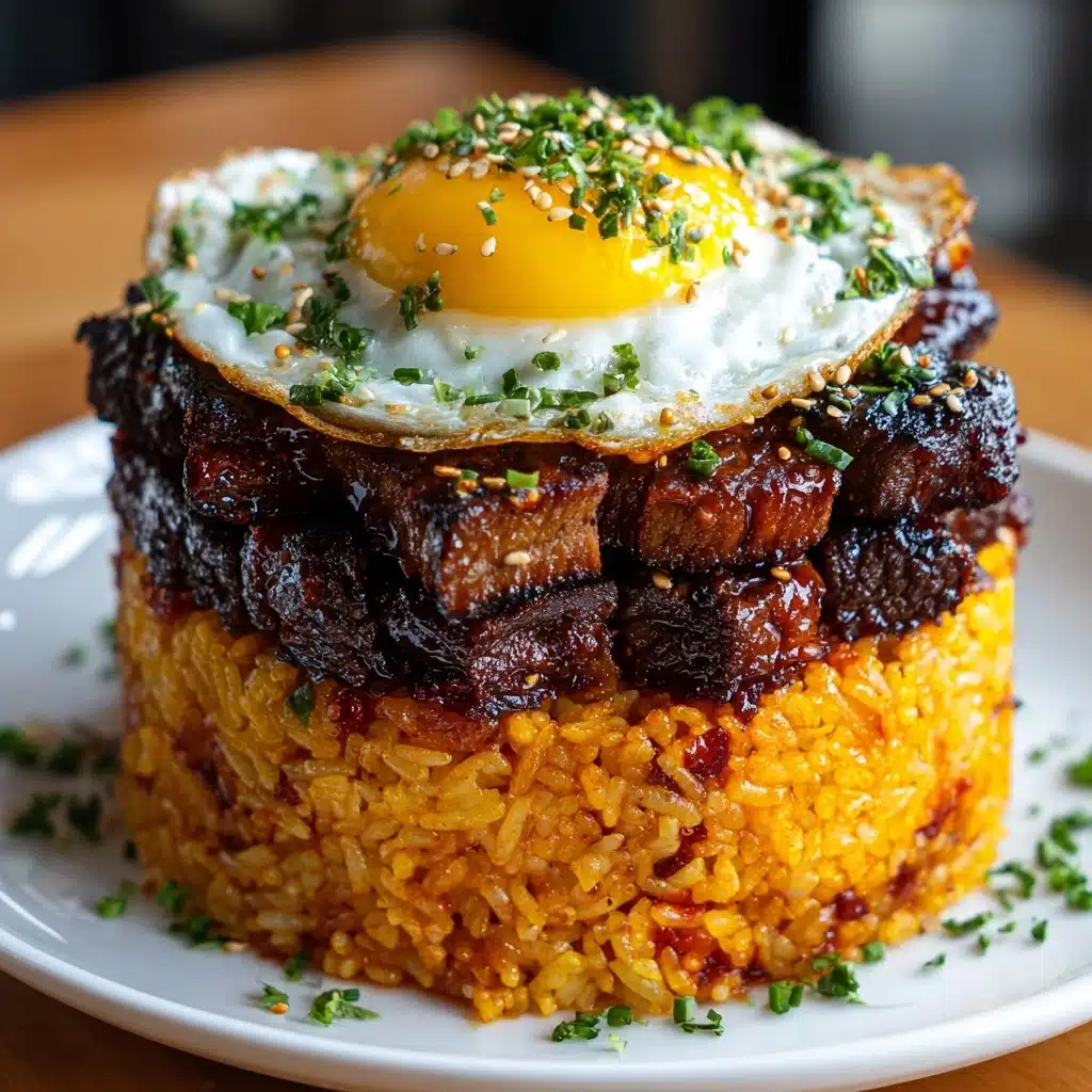 Korean BBQ Beef Rice Stack Recipe - Recipe Image