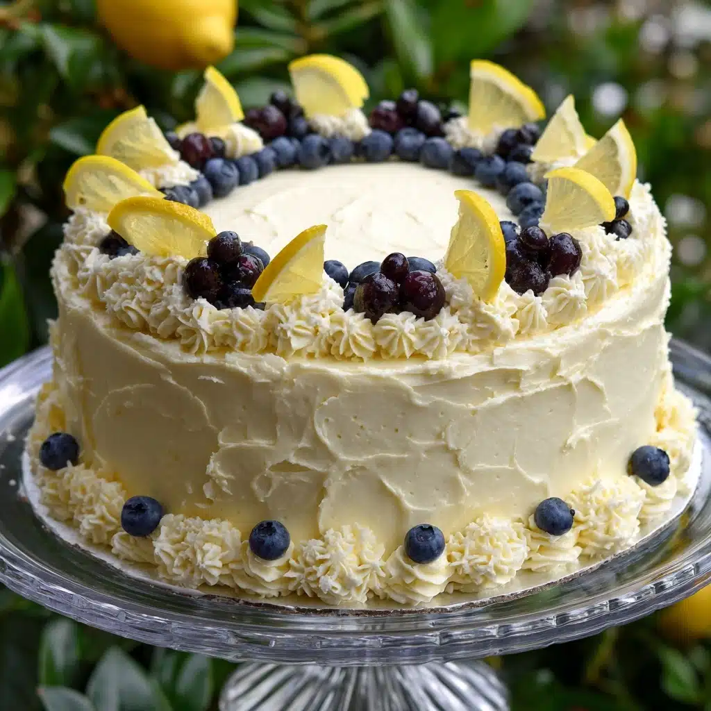 Blueberry Cake with Lemon Cream Cheese Frosting Recipe