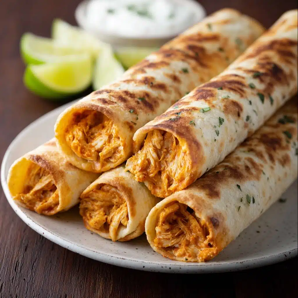 Oven Baked Chicken Taquitos Recipe - Recipe Image