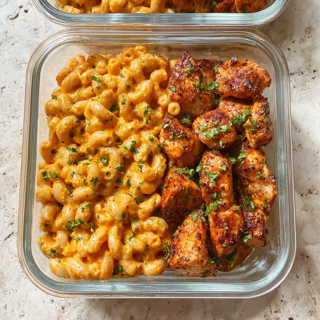 High-Protein Honey Garlic Butter Chicken with Mac & Cheese Recipe - Recipe Image