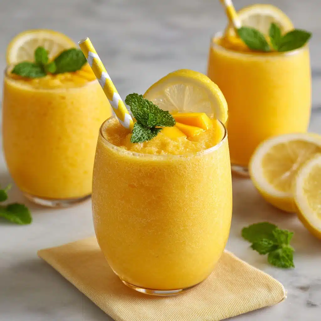 Mango Lemonade Sparkling Drink Recipe - Recipe Image