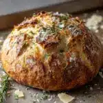 Rustic Garlic Parmesan Herb Bread Recipe