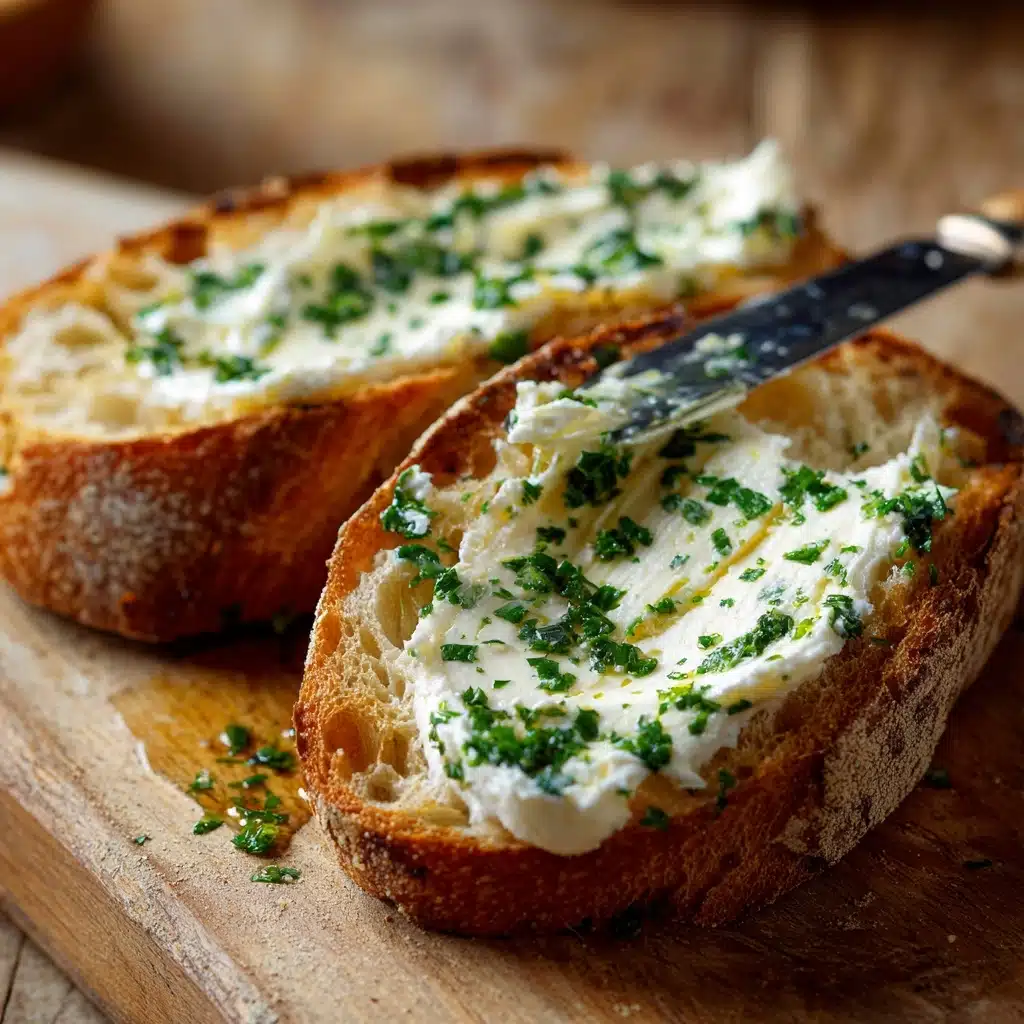 Rustic Garlic Parmesan Herb Bread Recipe - Recipe Image