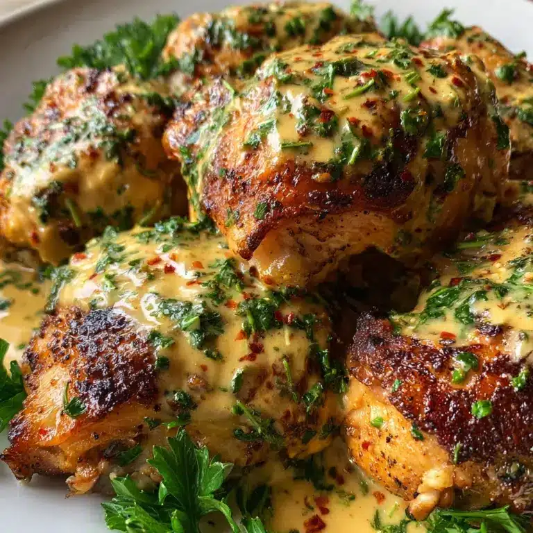 Za'atar Chicken Thighs with Tahini and Garlic Recipe