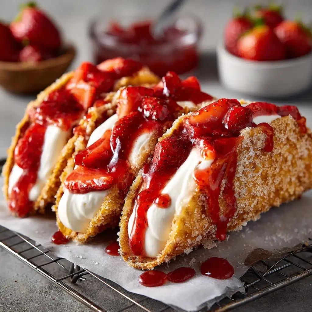 Strawberry Cheesecake Dessert Tacos Recipe - Recipe Image