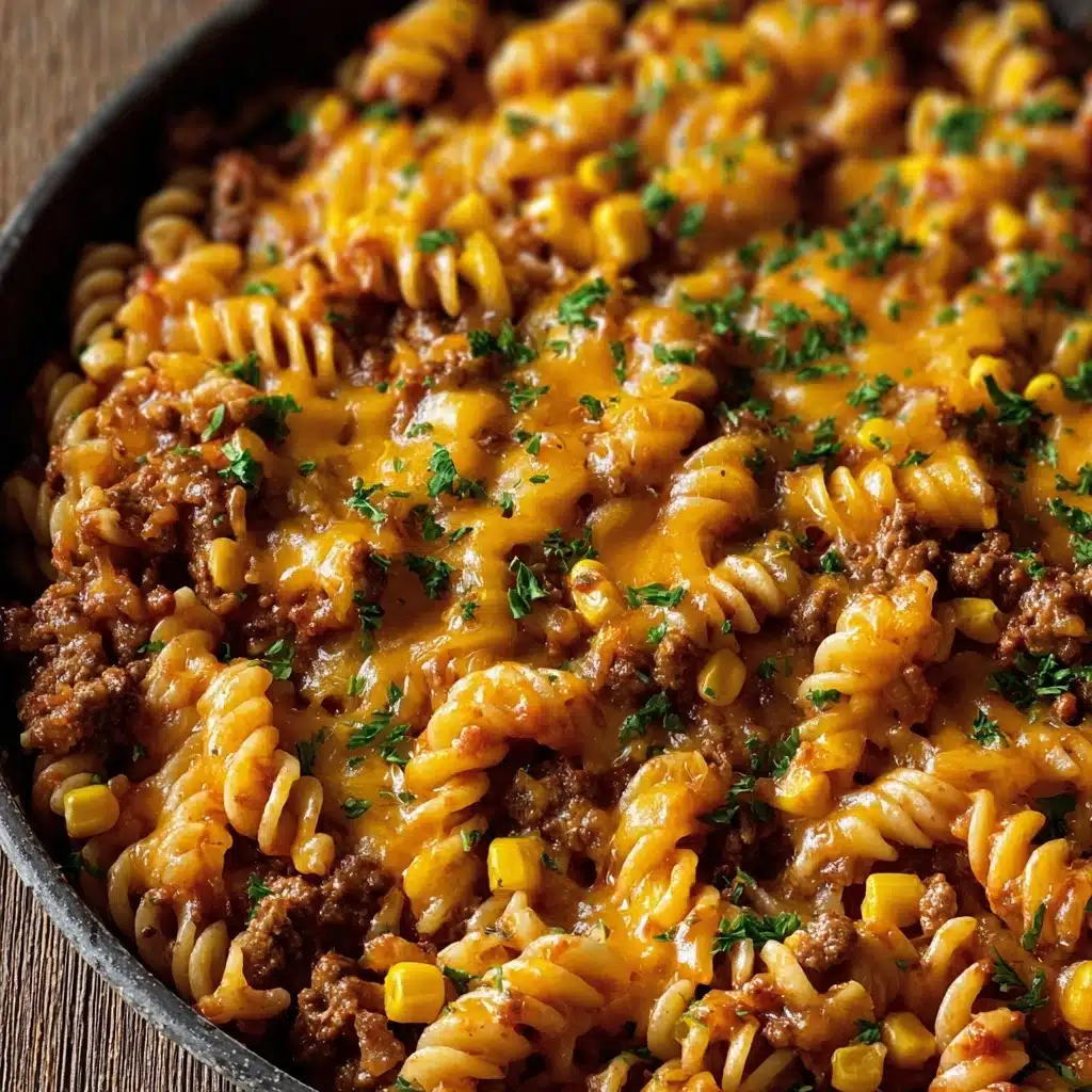 Loaded Cheddar Ranch Beef and Sweet Corn Rotini Bake Recipe - Recipe Image