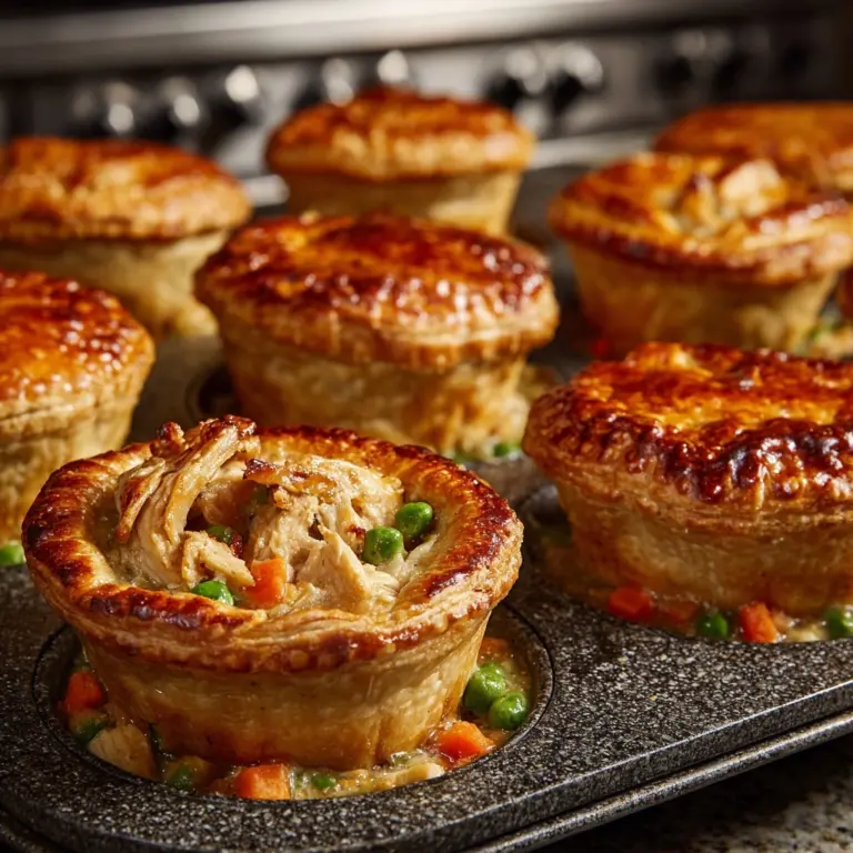 Mini chicken pot pies Recipe