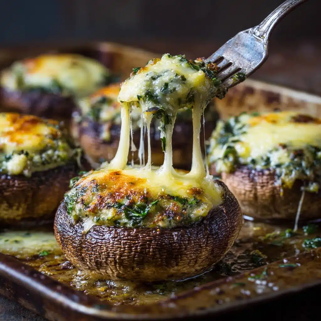 Spinach and Cheese Stuffed Portobello Mushroom Recipe - Recipe Image
