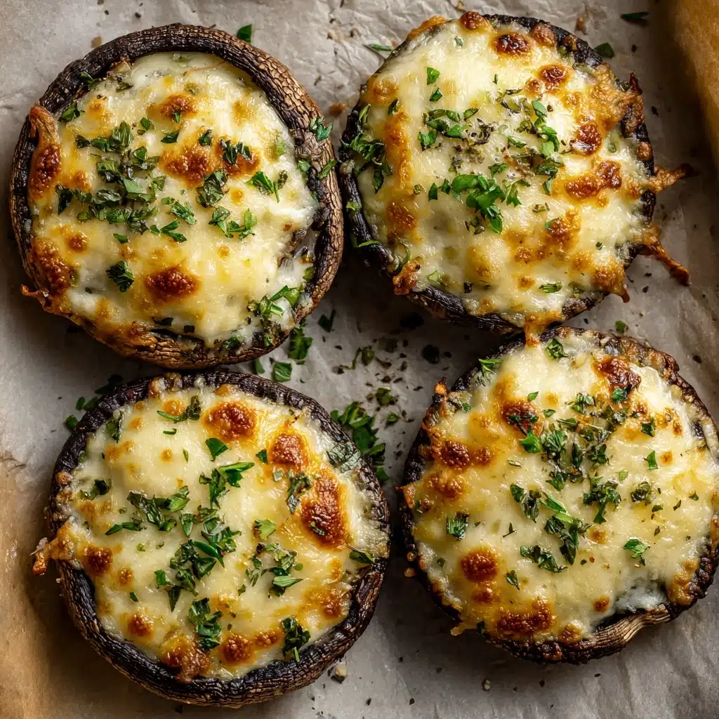 Spinach and Cheese Stuffed Portobello Mushroom Recipe - Recipe Image