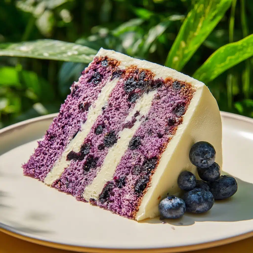 Blueberry Cake with Lemon Cream Cheese Frosting Recipe - Recipe Image