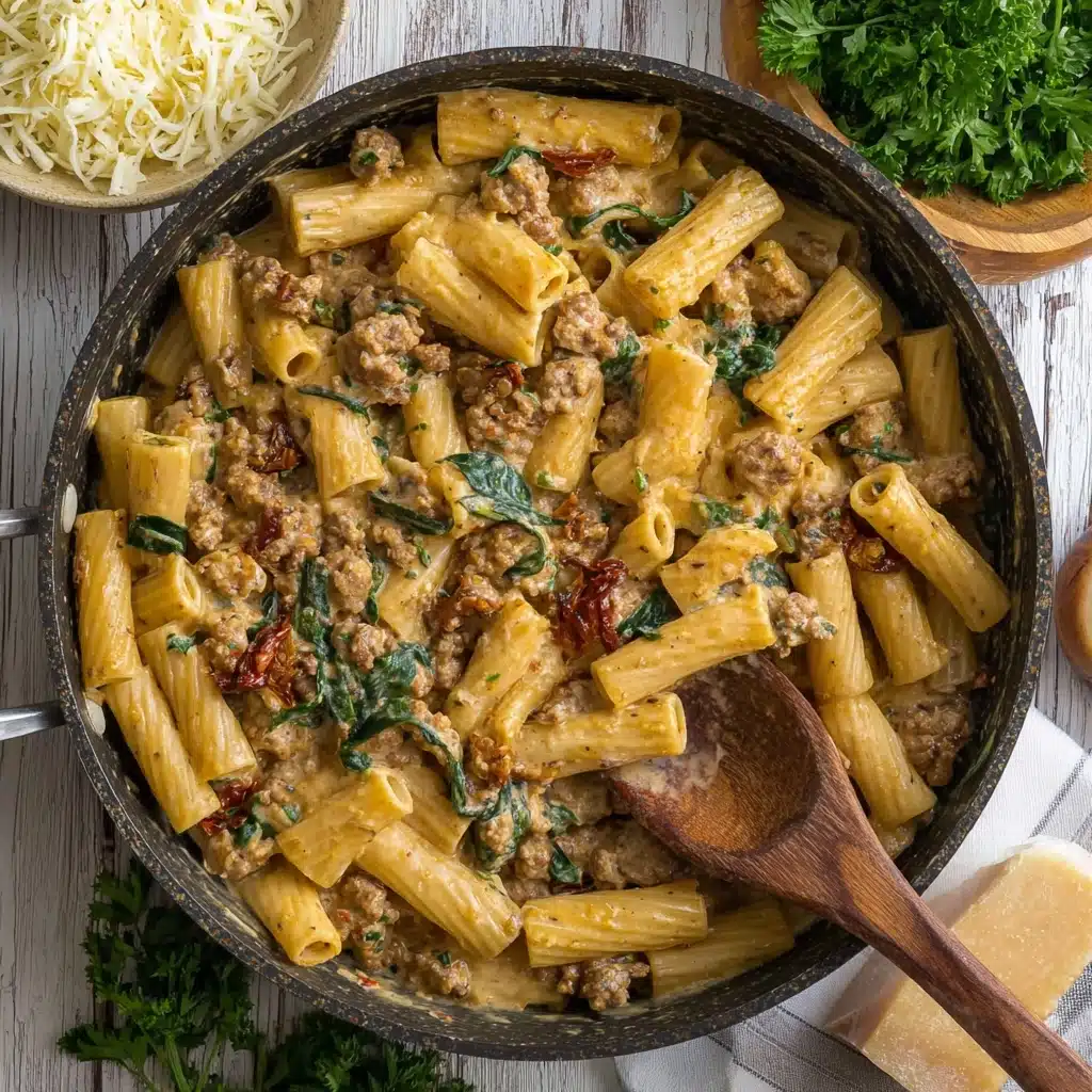 Creamy Tuscan Sausage Pasta Recipe