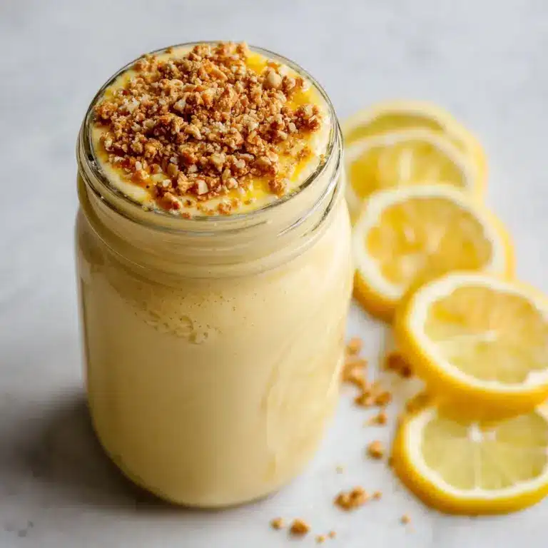 Lemon Cheesecake Smoothie Glass Recipe