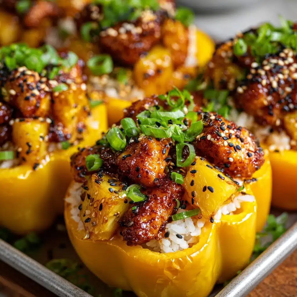 Teriyaki Pineapple Chicken & Rice Stuffed Peppers Recipe - Recipe Image