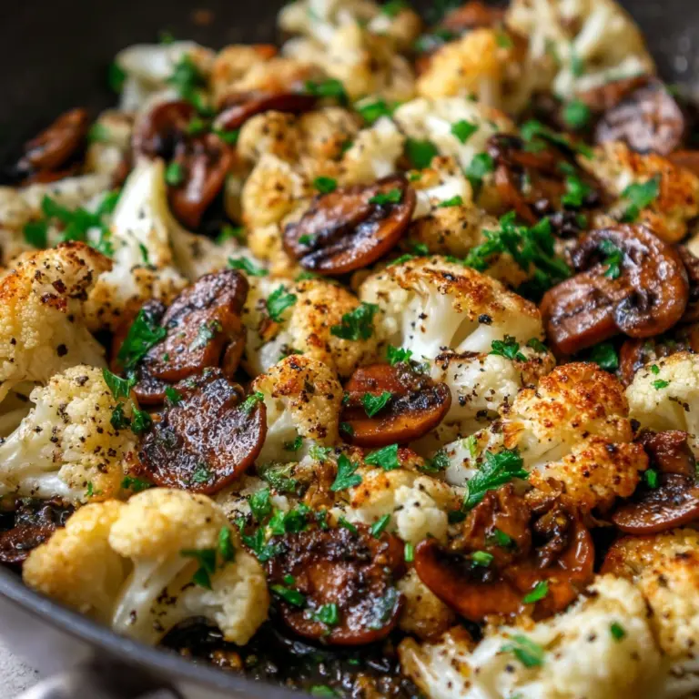 Garlic Cauliflower Mushroom Skillet: Quick & Delicious Dish Recipe
