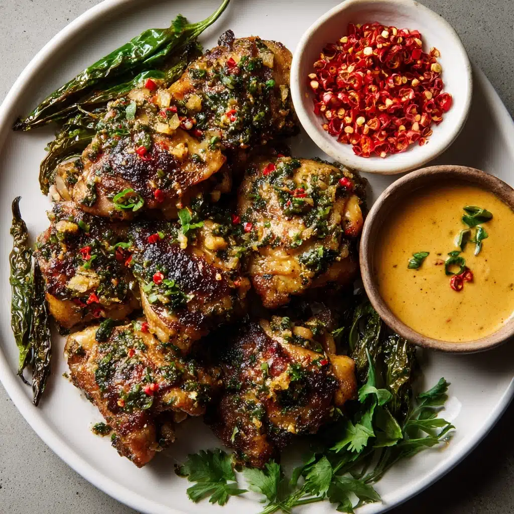Za'atar Chicken Thighs with Tahini and Garlic Recipe - Recipe Image