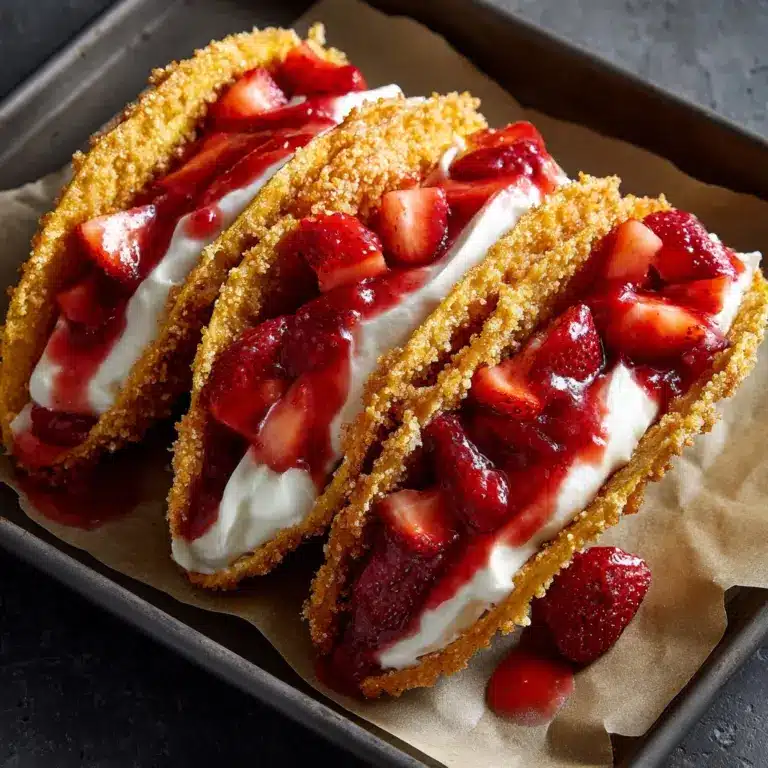Strawberry Cheesecake Dessert Tacos Recipe