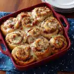 Baked Ham and Cheese Rolls with Honey Mustard Sauce Recipe