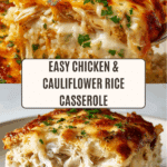 Healthy Chicken Cauliflower Rice Casserole Recipe
