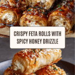 Oven Fried Feta Rolls with Chili Honey Recipe