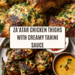Za'atar Chicken Thighs with Tahini and Garlic Recipe