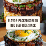 Korean BBQ Beef Rice Stack Recipe