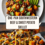 Southwestern Ground Beef Sweet Potato Skillet Recipe
