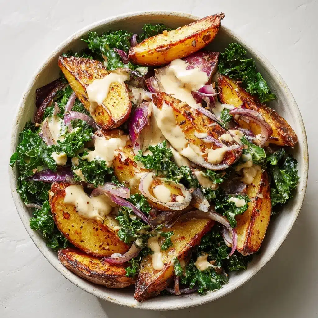 Spicy Potato Kale Bowls with Mustard Tahini Dressing Recipe - Recipe Image