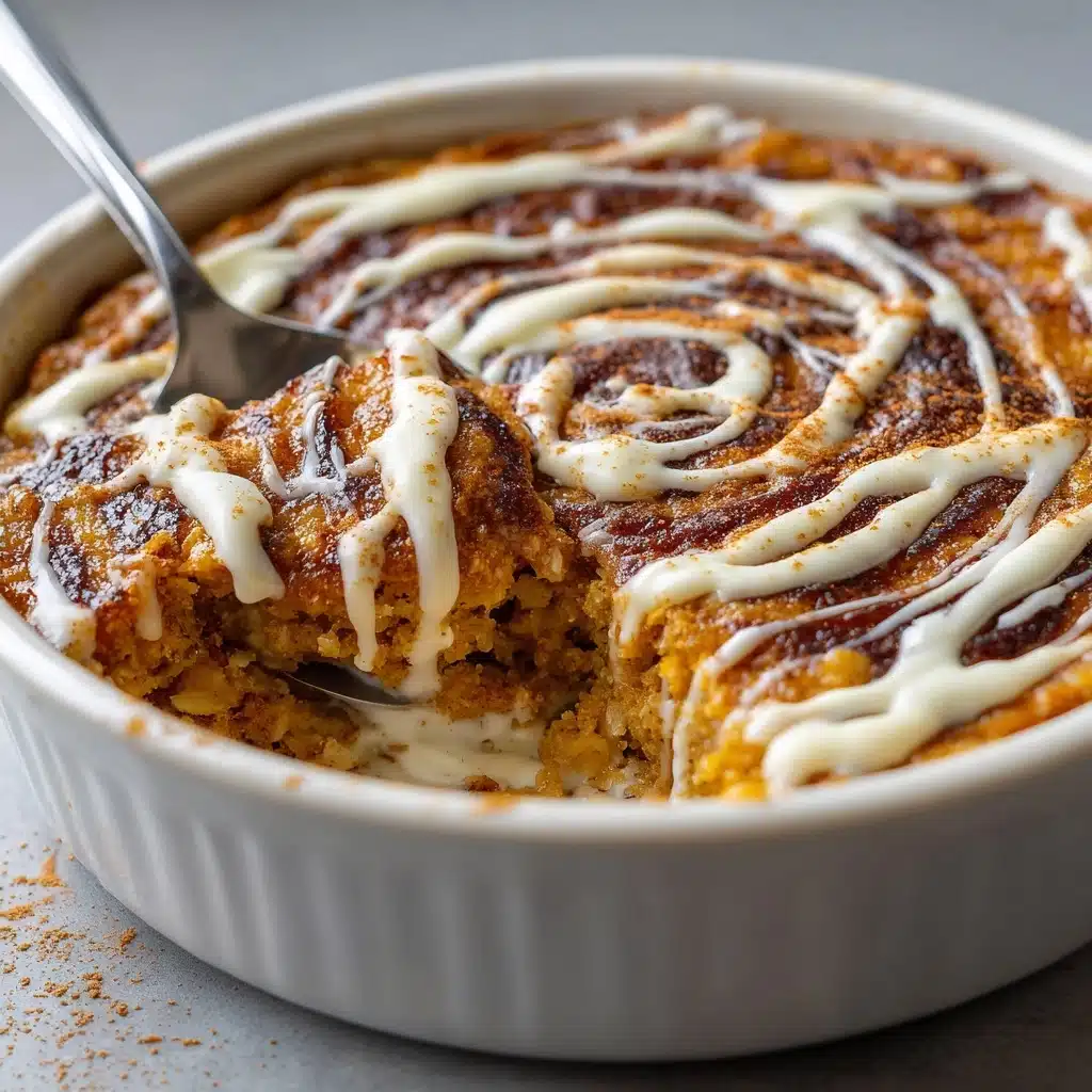 High-Protein Cinnamon Roll Baked Oatmeal Recipe - Recipe Image
