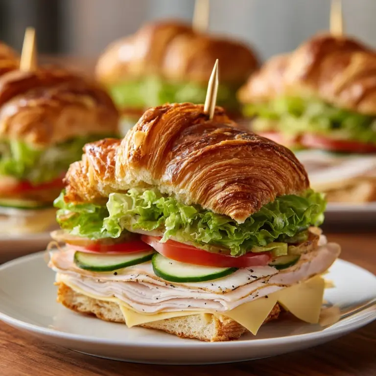 Turkey Croissant Sandwich (Classic Party Sandwich Idea!) Recipe