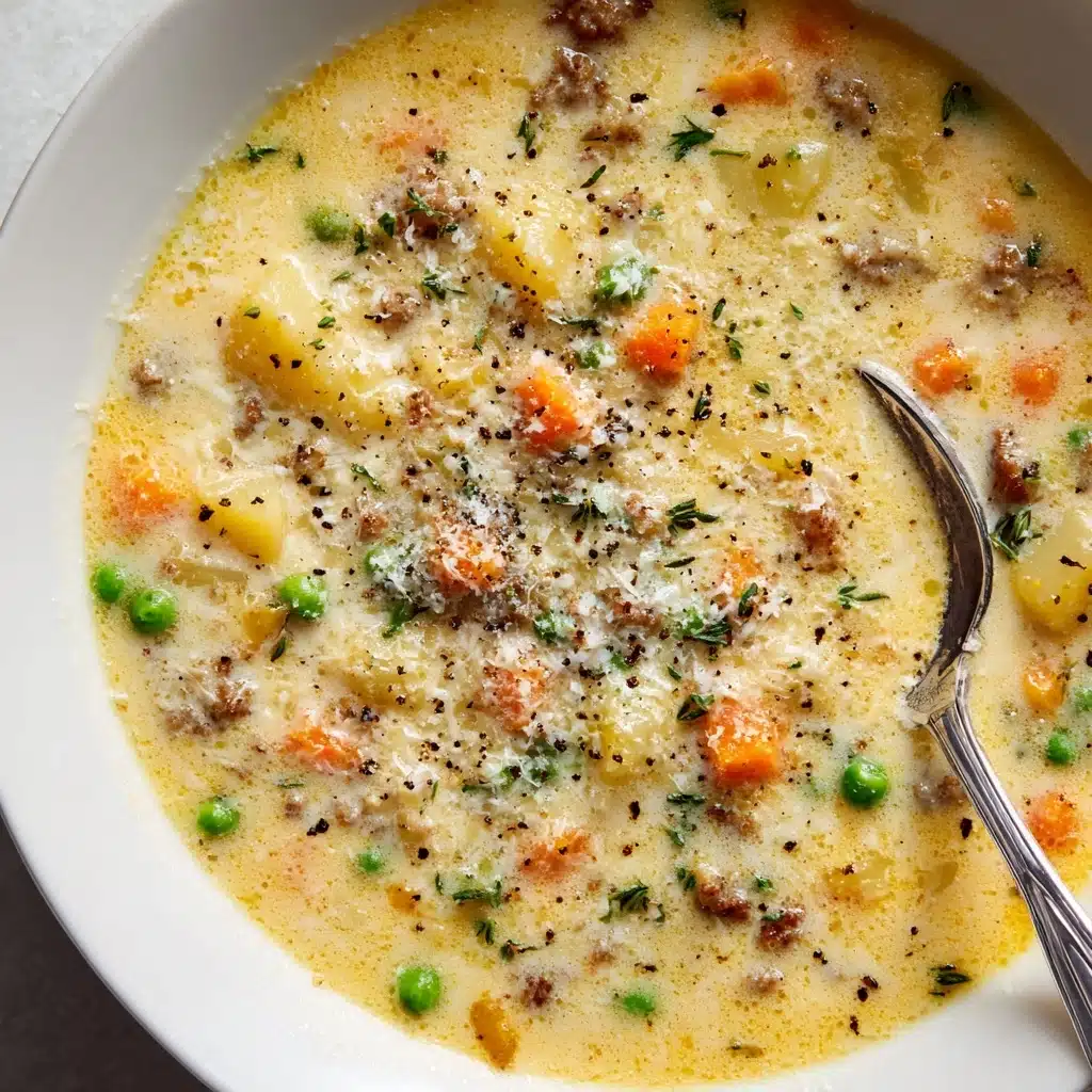 Creamy Italian Ground Chicken Soup Recipe - Recipe Image
