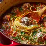 Spaghetti and Meatball Soup Recipe