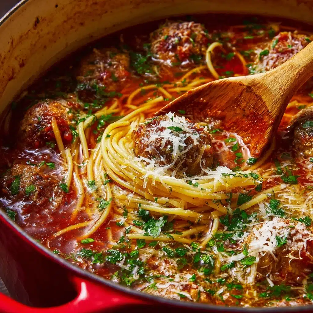 Spaghetti and Meatball Soup Recipe