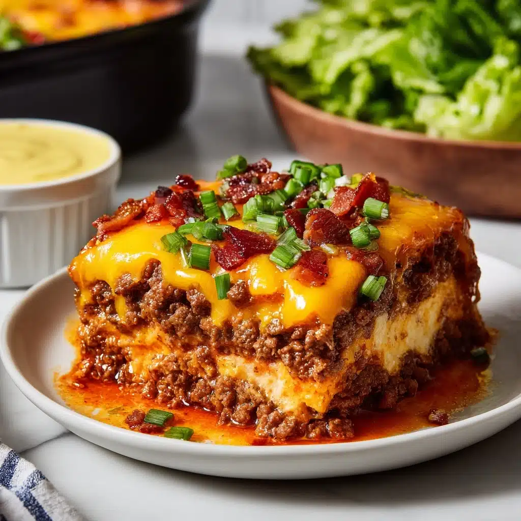 Keto Cheeseburger Casserole with Bacon Recipe