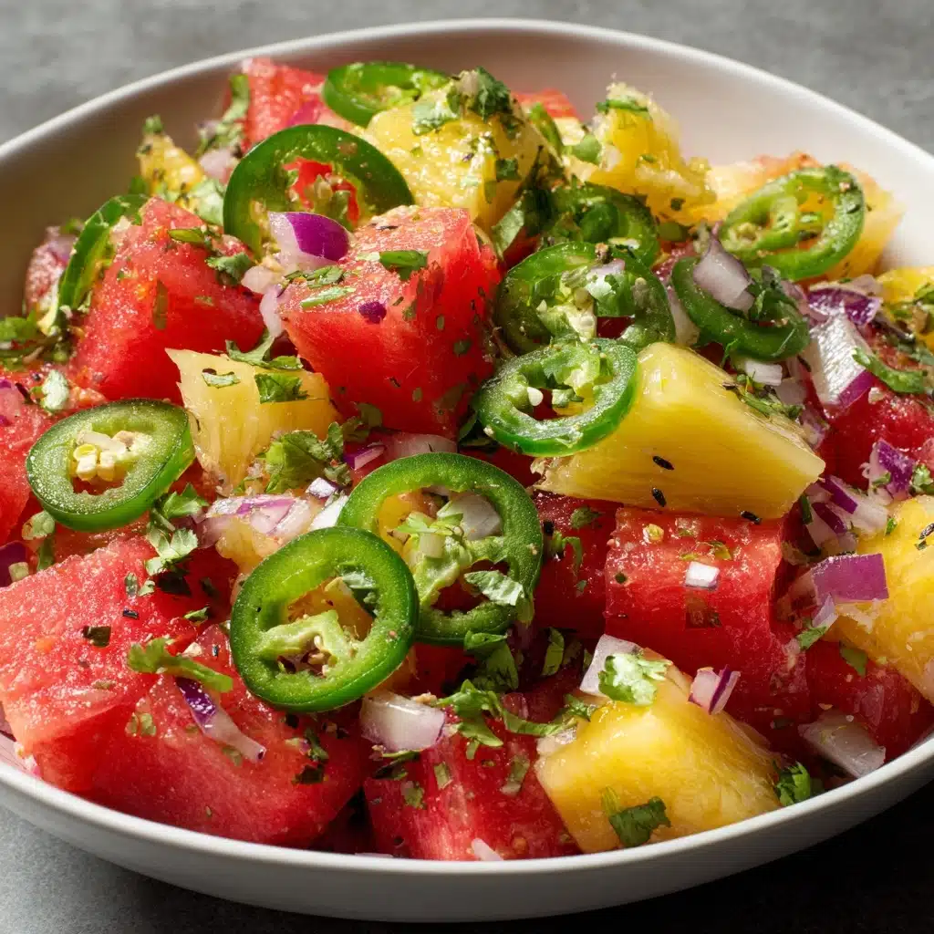 Spicy Watermelon Salad With Pineapple & Jalapeño Recipe - Recipe Image