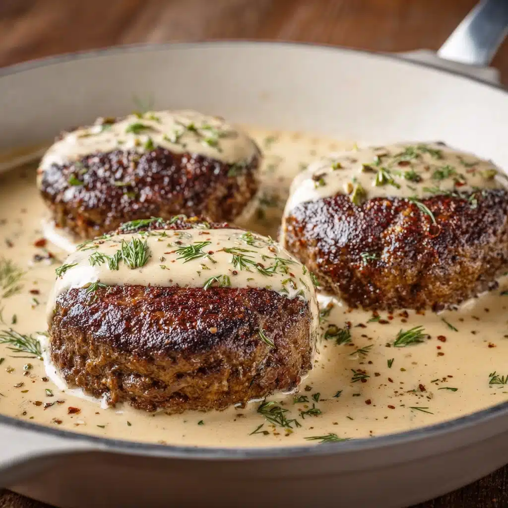 Hamburger Steaks in Creamy Dill SauceIngredients Recipe