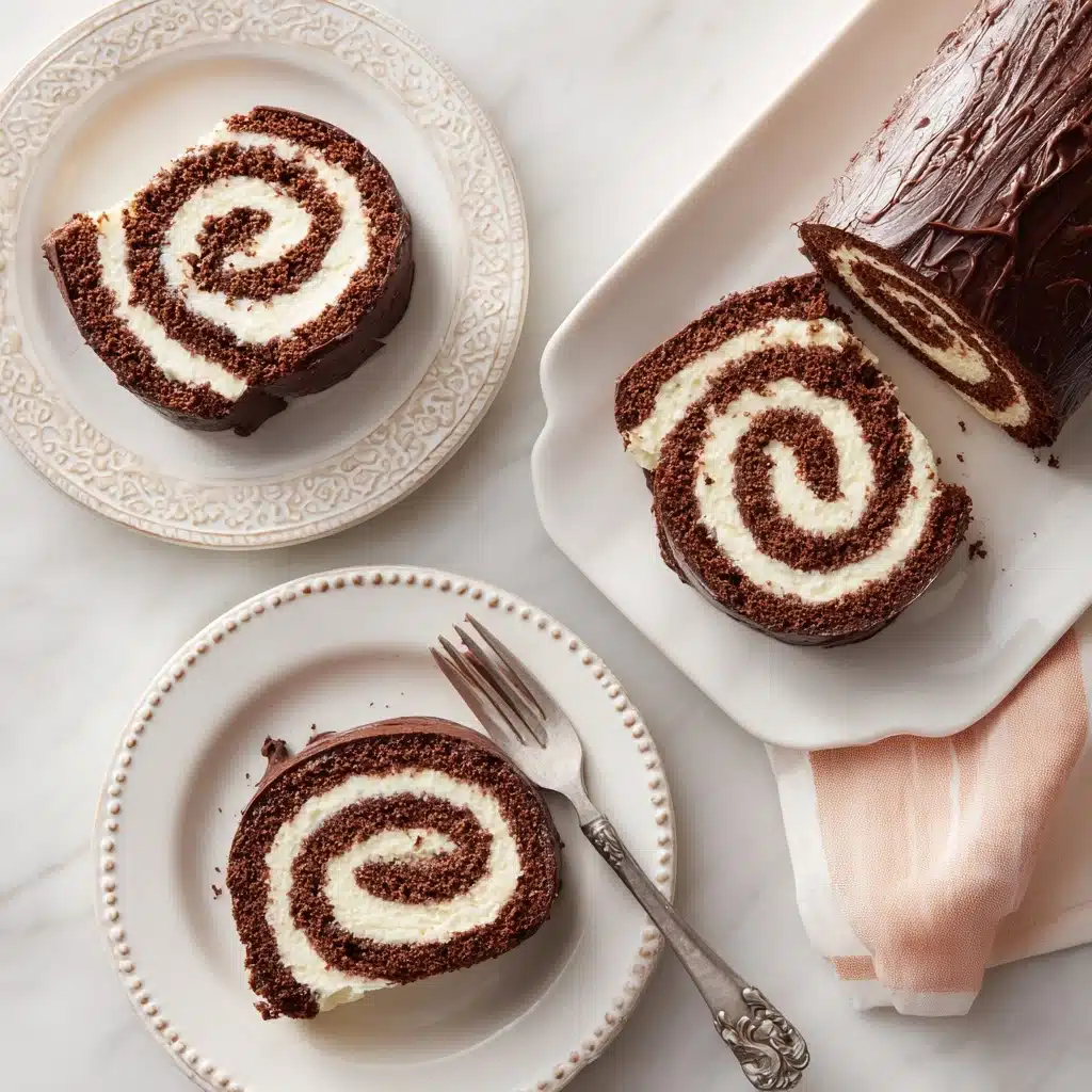 Chocolate Cake Roll (Swiss Roll) Recipe - Recipe Image