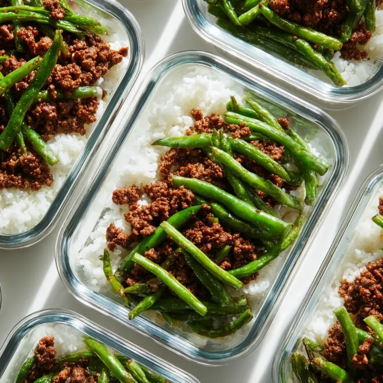 ASIAN CHILI GROUND TURKEY & GREEN BEAN BOWLS Recipe