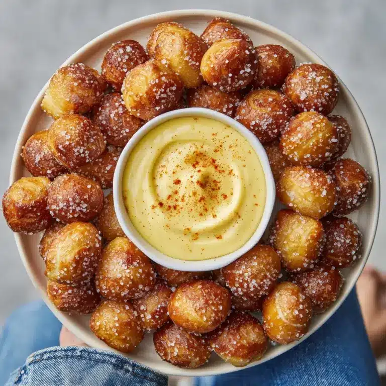 Soft Pretzel Bites with Vegan Cheese Sauce Recipe