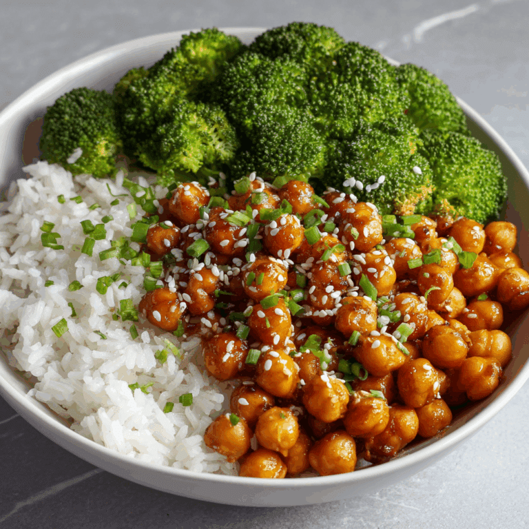 Vegan Sticky Sesame Chickpeas Recipe