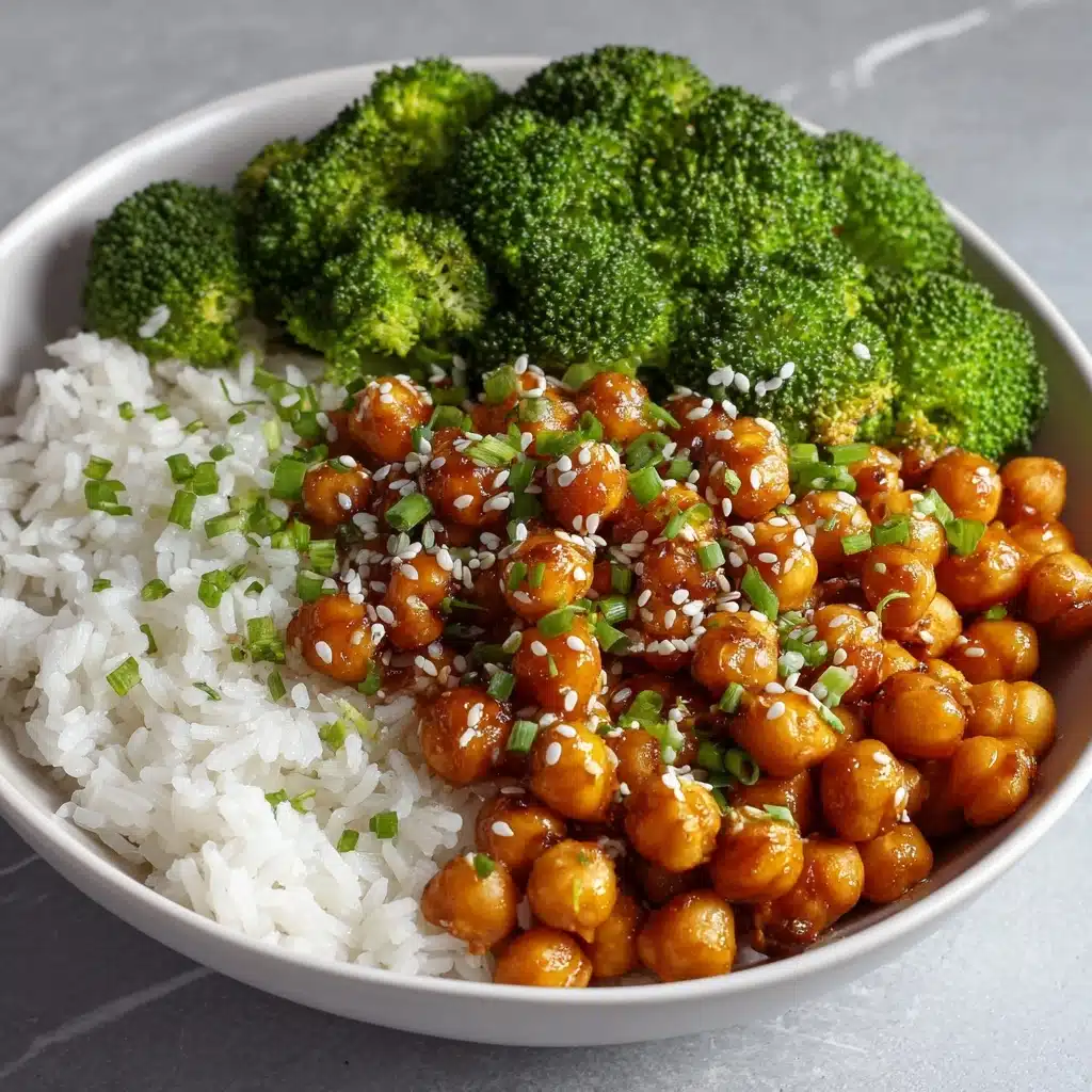 Vegan Sticky Sesame Chickpeas Recipe - Recipe Image