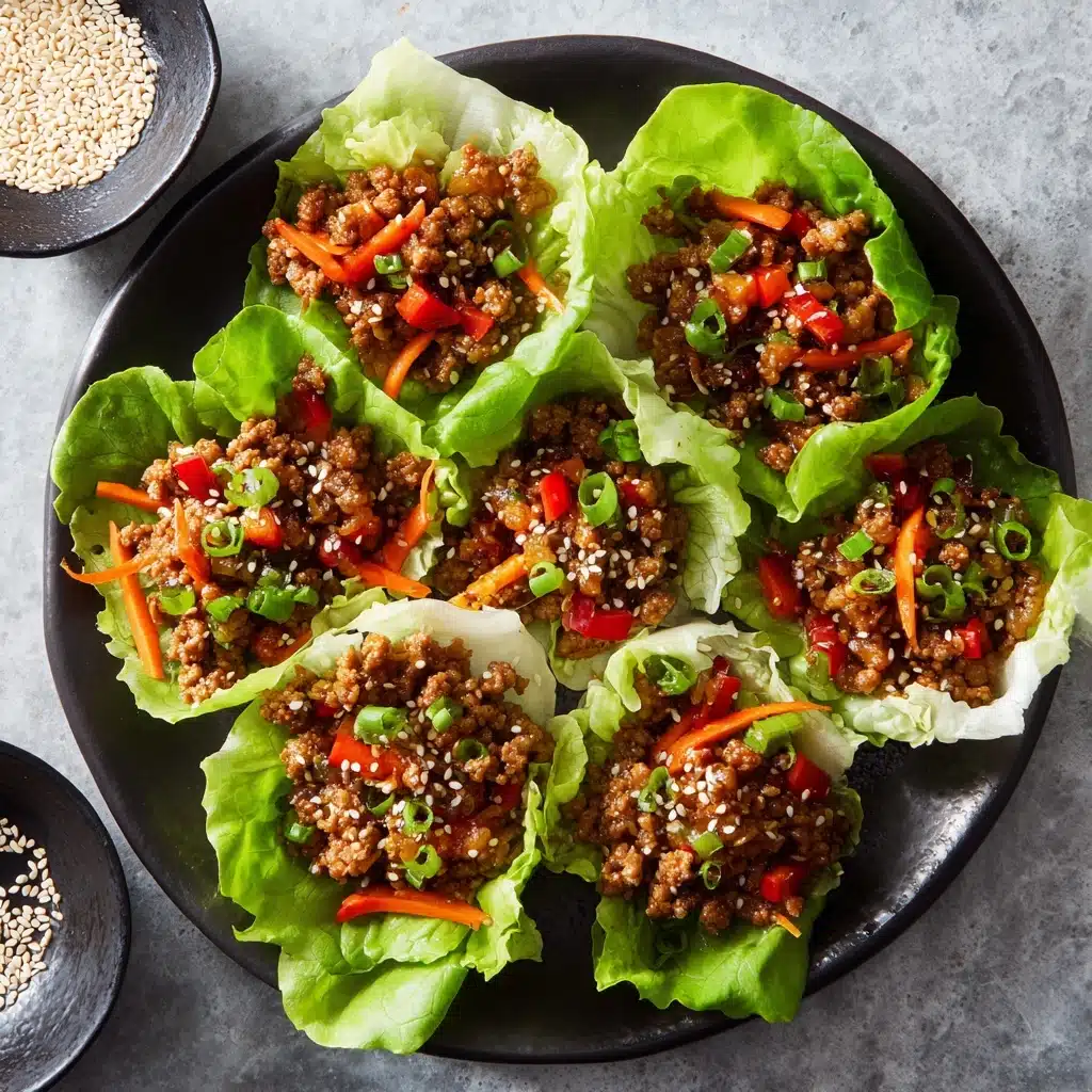 Asian Style Ground Beef Lettuce Wraps Recipe - Recipe Image