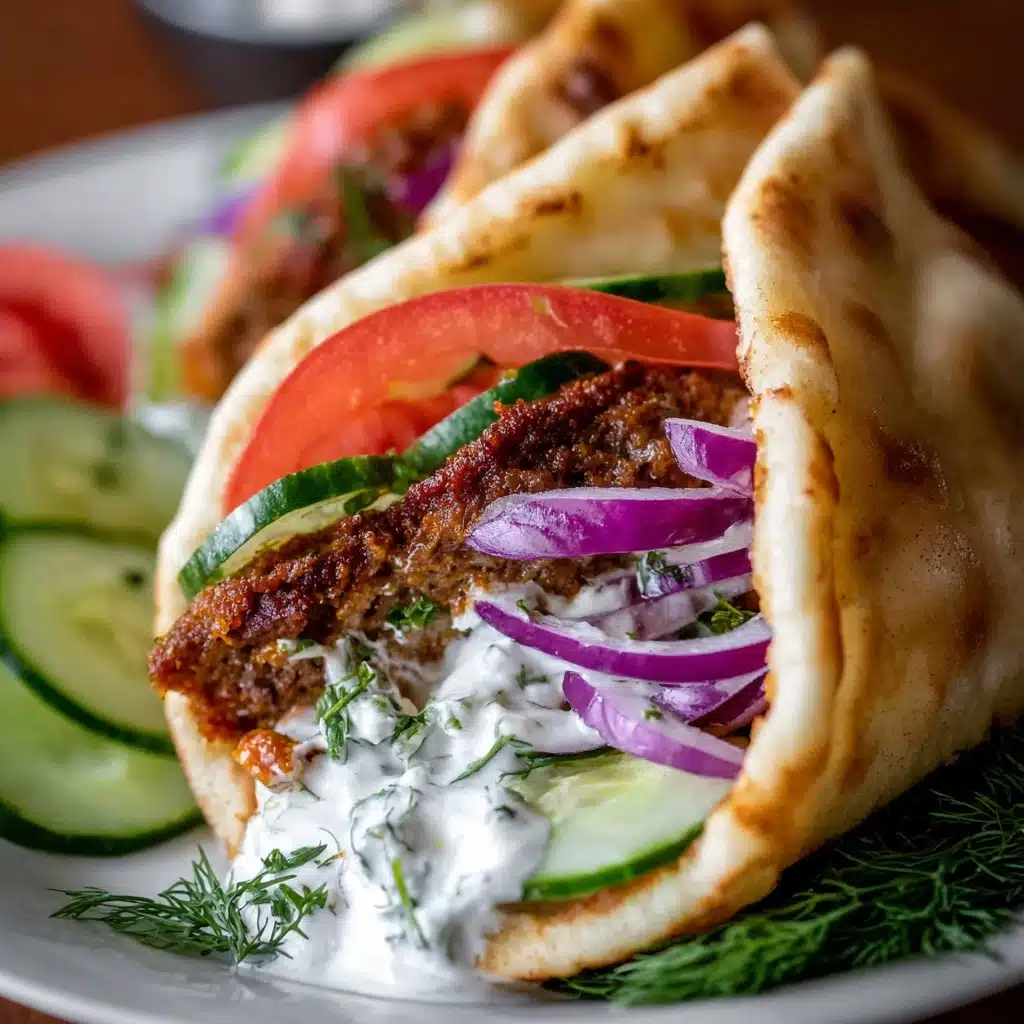 Greek Gyro with Homemade Gyro Meat Recipe - Recipe Image
