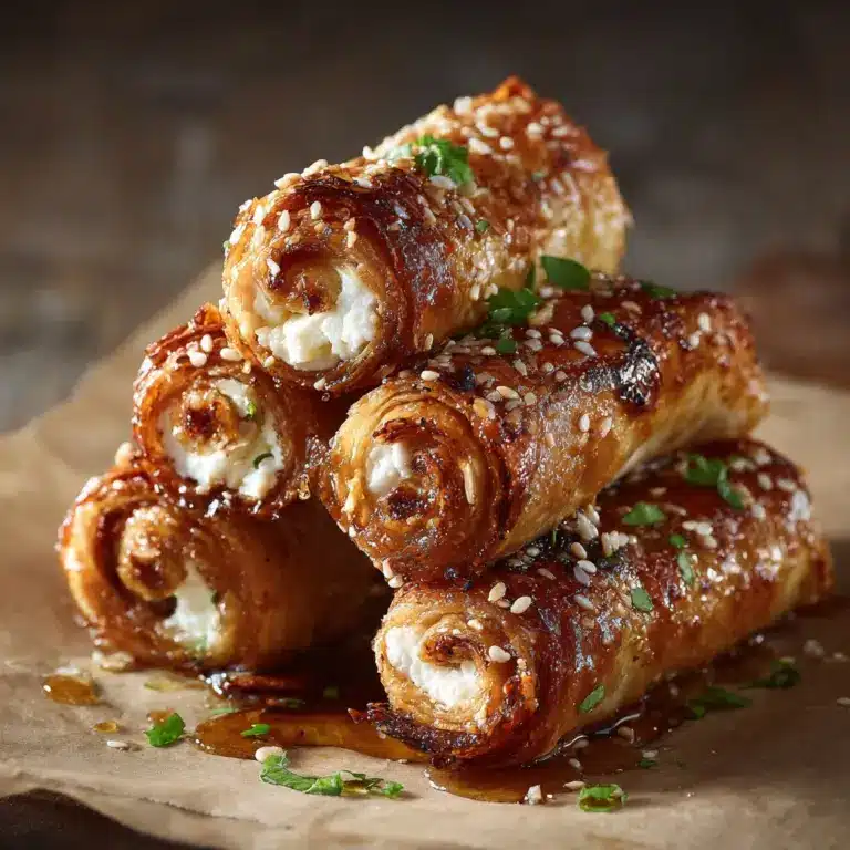 Oven Fried Feta Rolls with Chili Honey Recipe