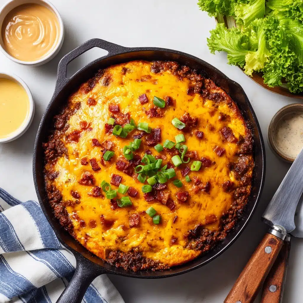 Keto Cheeseburger Casserole with Bacon Recipe - Recipe Image