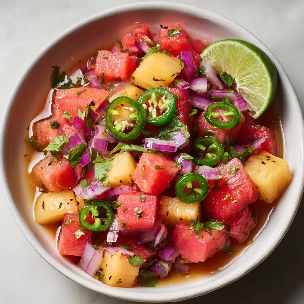 Spicy Watermelon Salad With Pineapple & Jalapeño Recipe