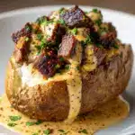 Loaded Baked Potato with Steak Bites Recipe